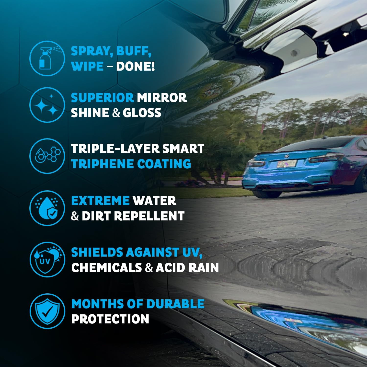 ONE 20Oz Car Spray with Triphene, Quick Spray & Wipe All Purpose Waterless