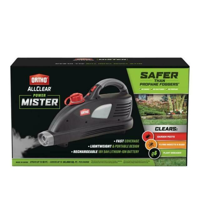 Ortho AllClear 18V Power Mister Lawn / Garden Sprayer Safer Than Propane Foggers