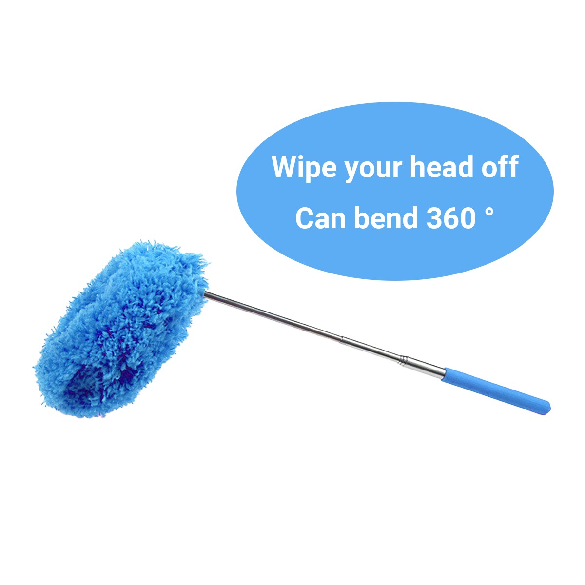 1pc Microfiber Ceiling Fan Duster – Reusable w/ 31.5in Adjustable Extension Pole