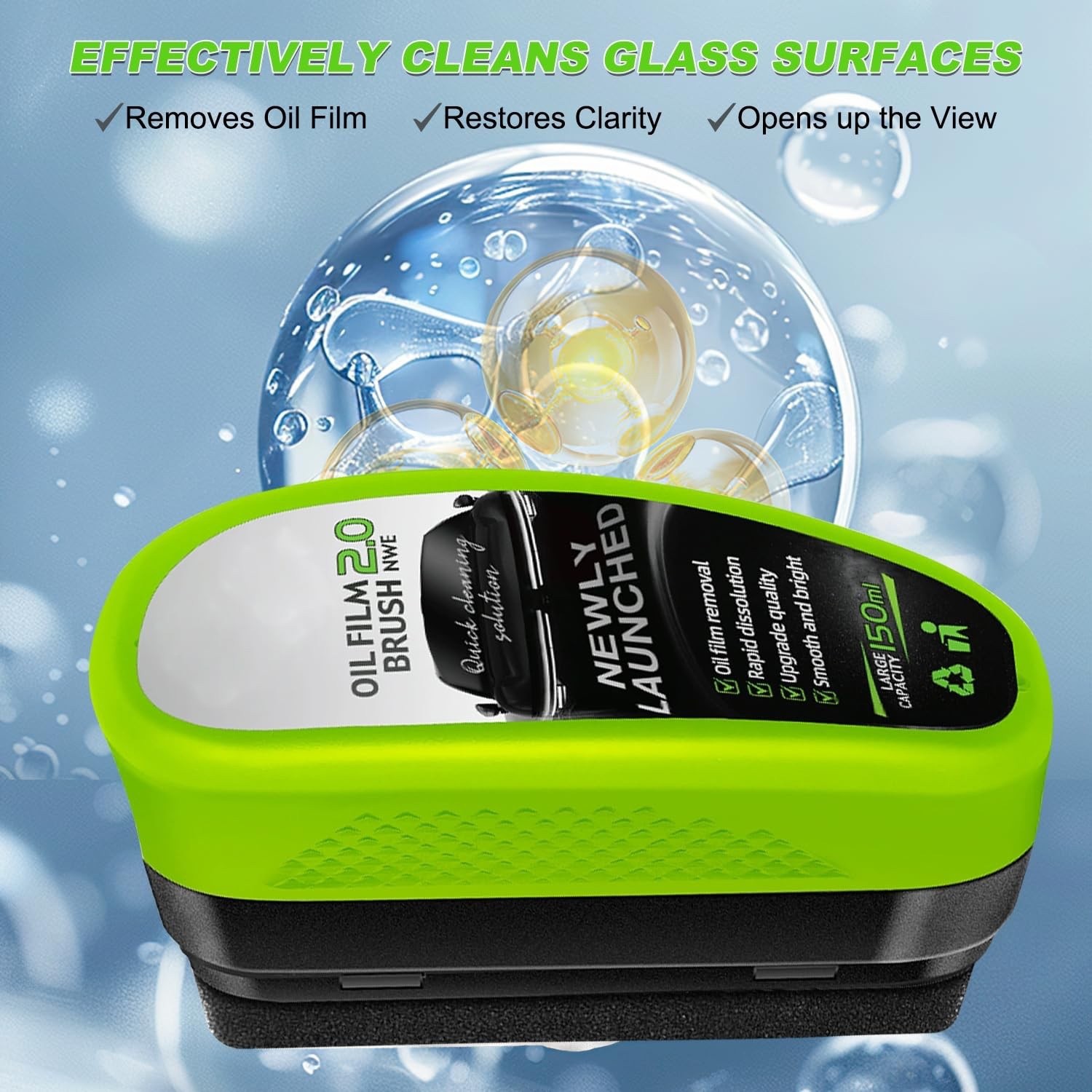 Oil-Free Car Glass Brushes, 2.0 Upgrade Clearvision Car Windshield Cleaner,Oi…