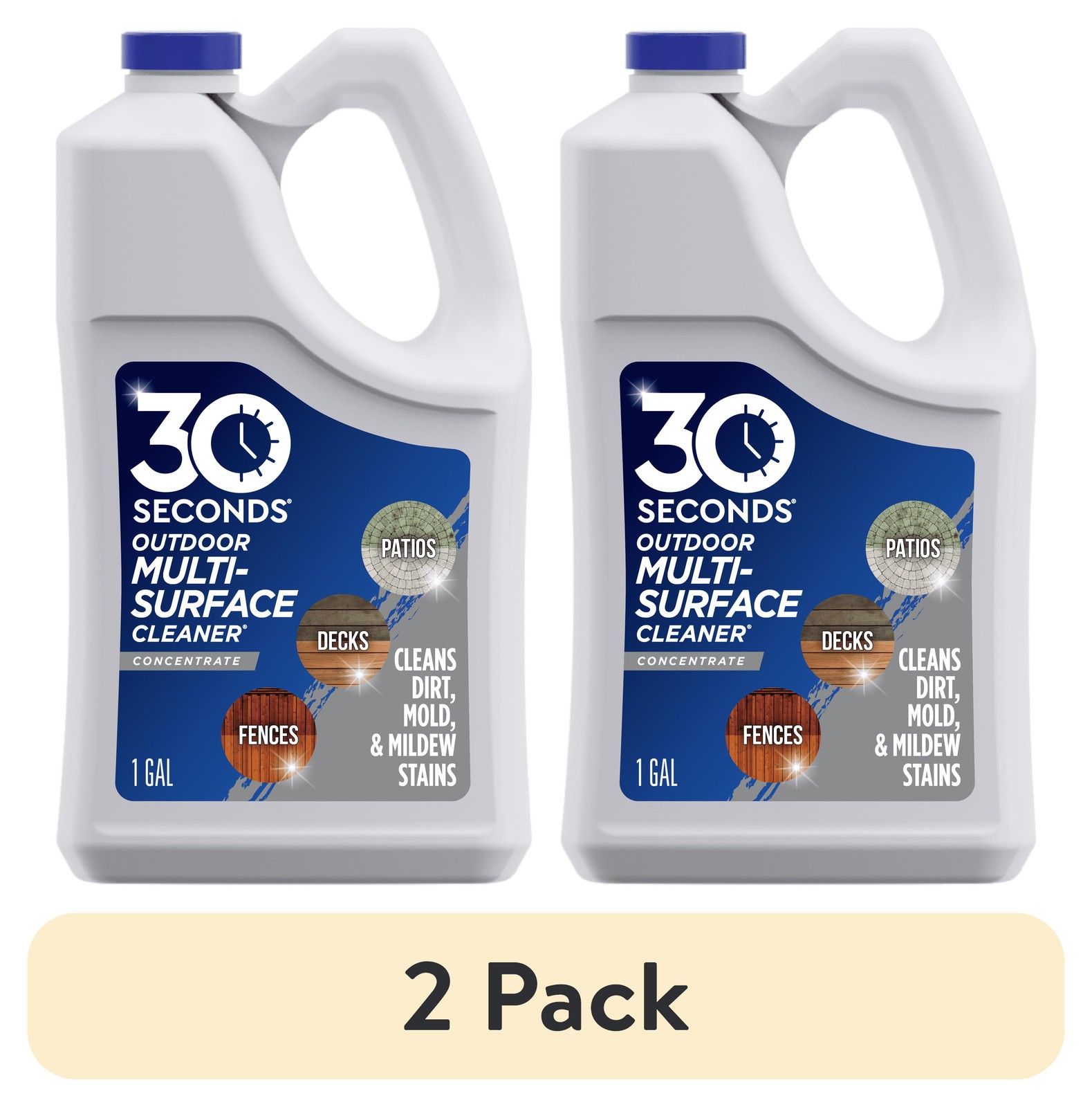 2 pack Outdoor Multi-Surface Cleaner Concentrate Cleans Stains from Mildew Mold