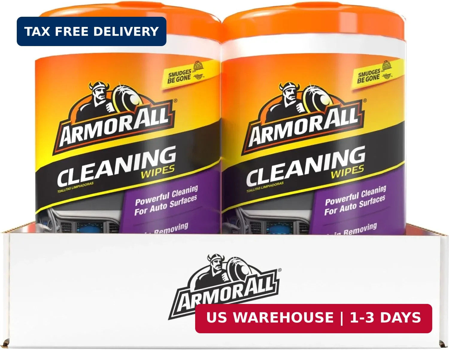 Armor All Car Cleaning Wipes, 90 Count Canister, Car Wipes | Lint-free car dashb