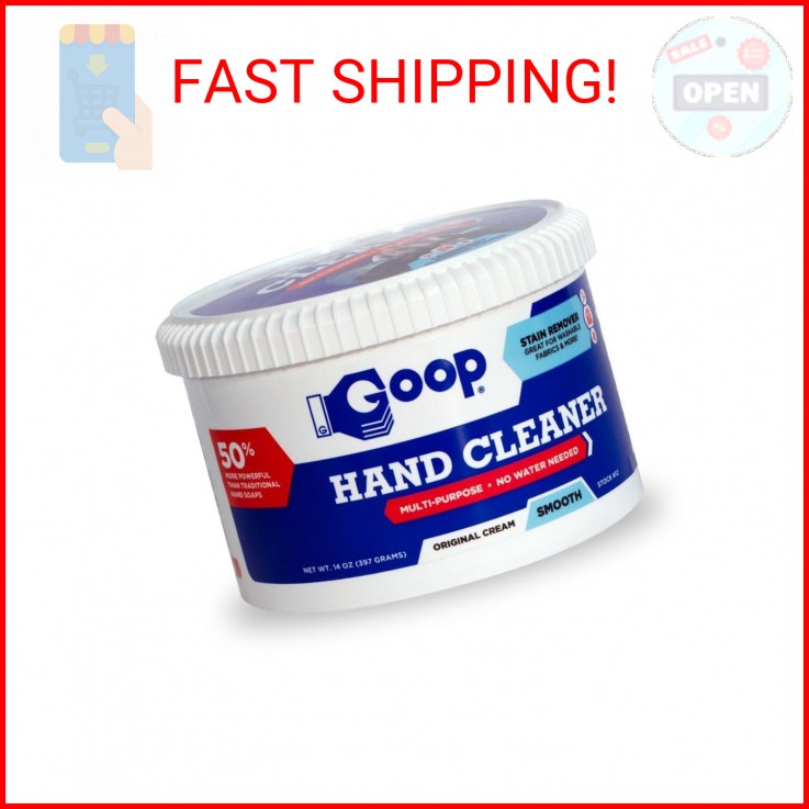 GOOP Multi-Purpose Hand Cleaner- Waterless Hand Degreaser, Laundry Stain Remover