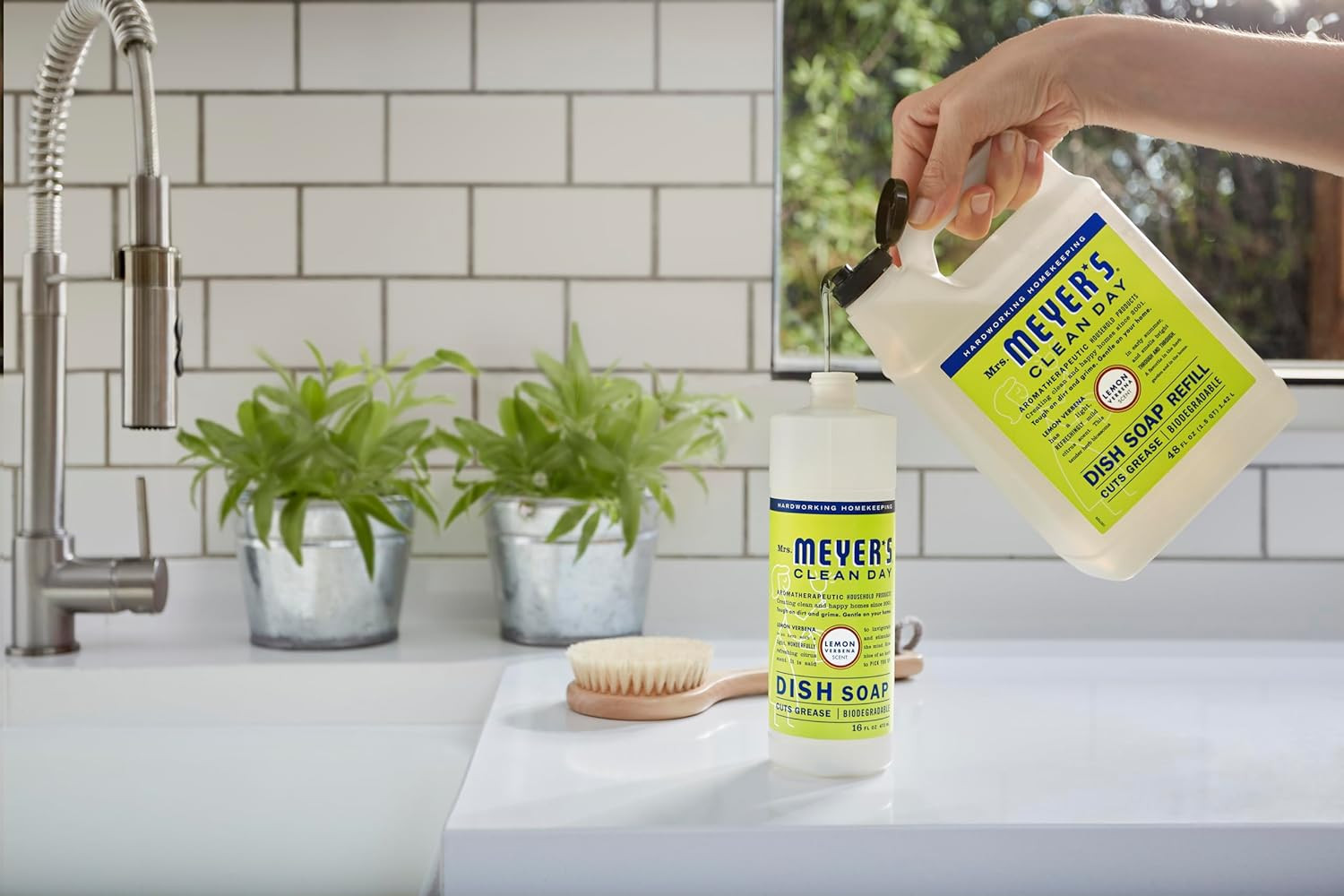 Mrs. Meyer’s Clean Day Liquid Dish Soap Refill, Biodegradable Formula