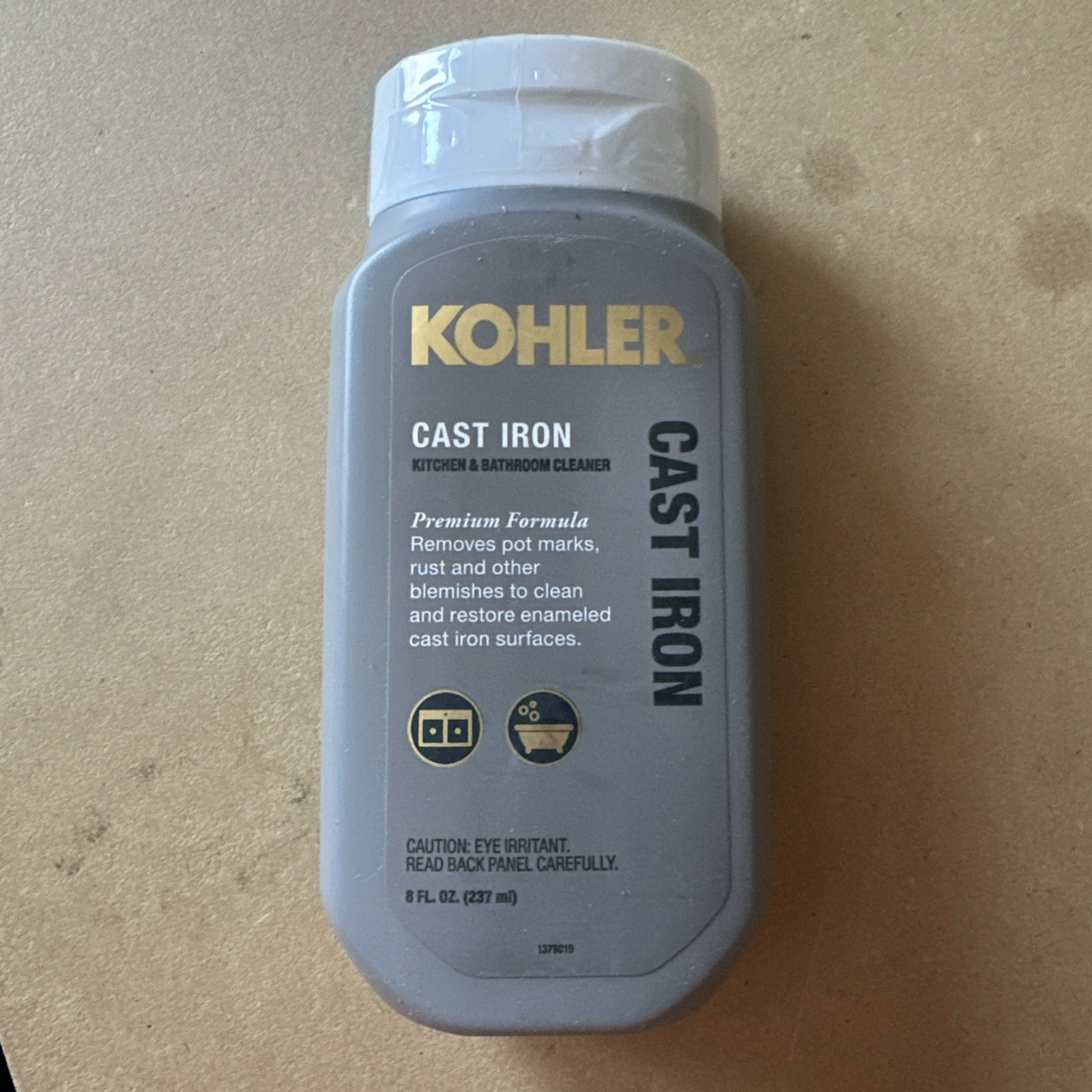 KOHLER K-23725-NA Cast Iron Cleaner For Kitchen Bathroom 8oz Cream Nonabrasive