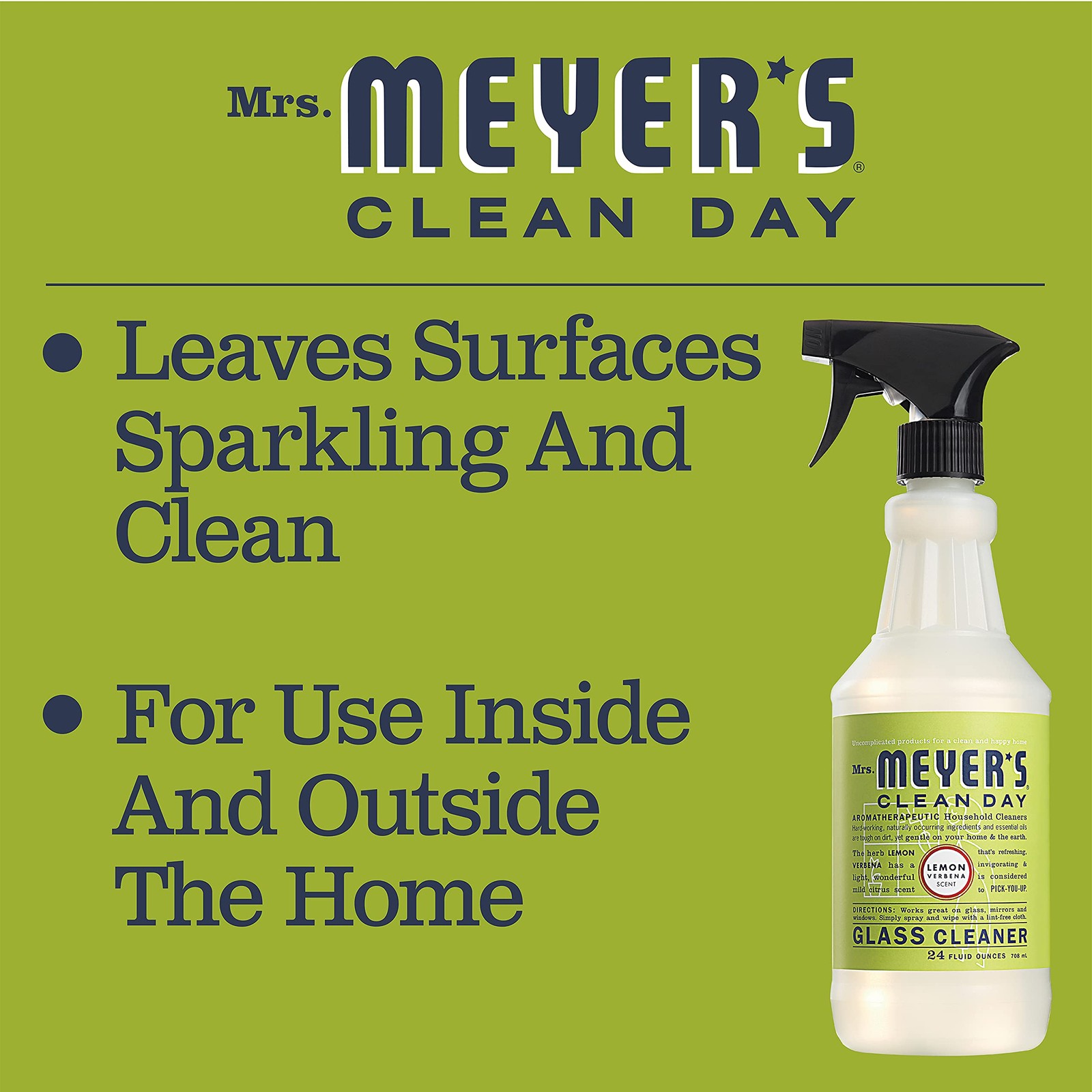 MRS. MEYER’S CLEAN DAY Mirror & Window Cleaner, Great for Indoor & Outdoor Gl…