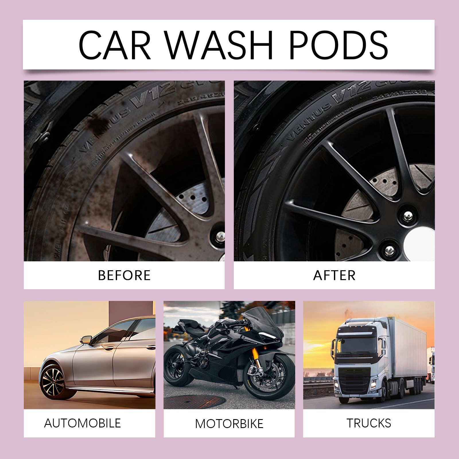 Mad Acid- Glass Cleaner, Heavy-Duty Wheel Cleaner, Water Spot Remover for Cars