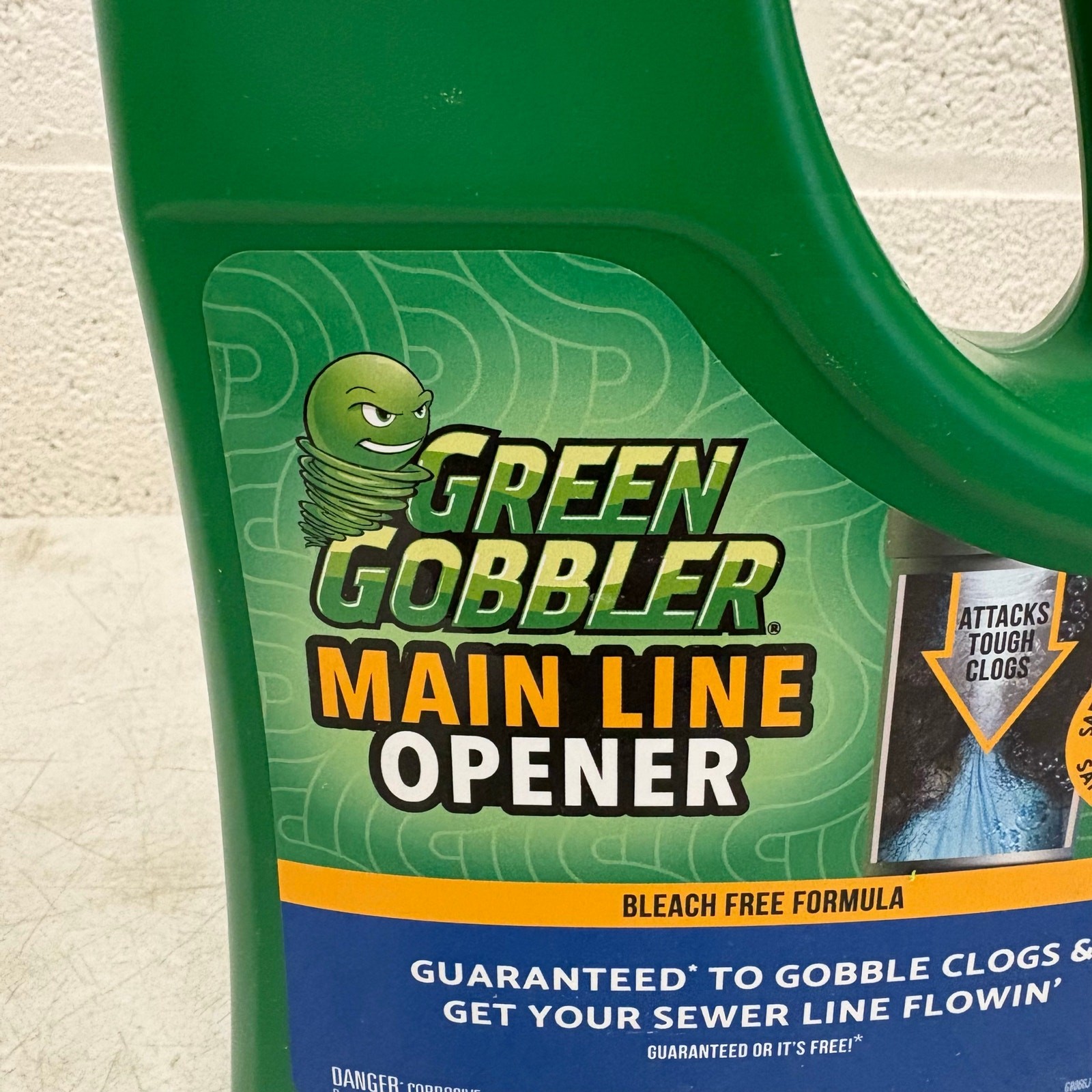 Green Gobbler Main Line & Sewer Clog Remover Drain Cleaner Hair Clog 64 oz