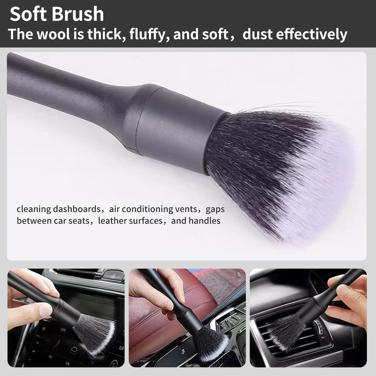 4 Pcs Car Detailing Brush Set for Interior Exterior Cleaning Car Wash Wheels
