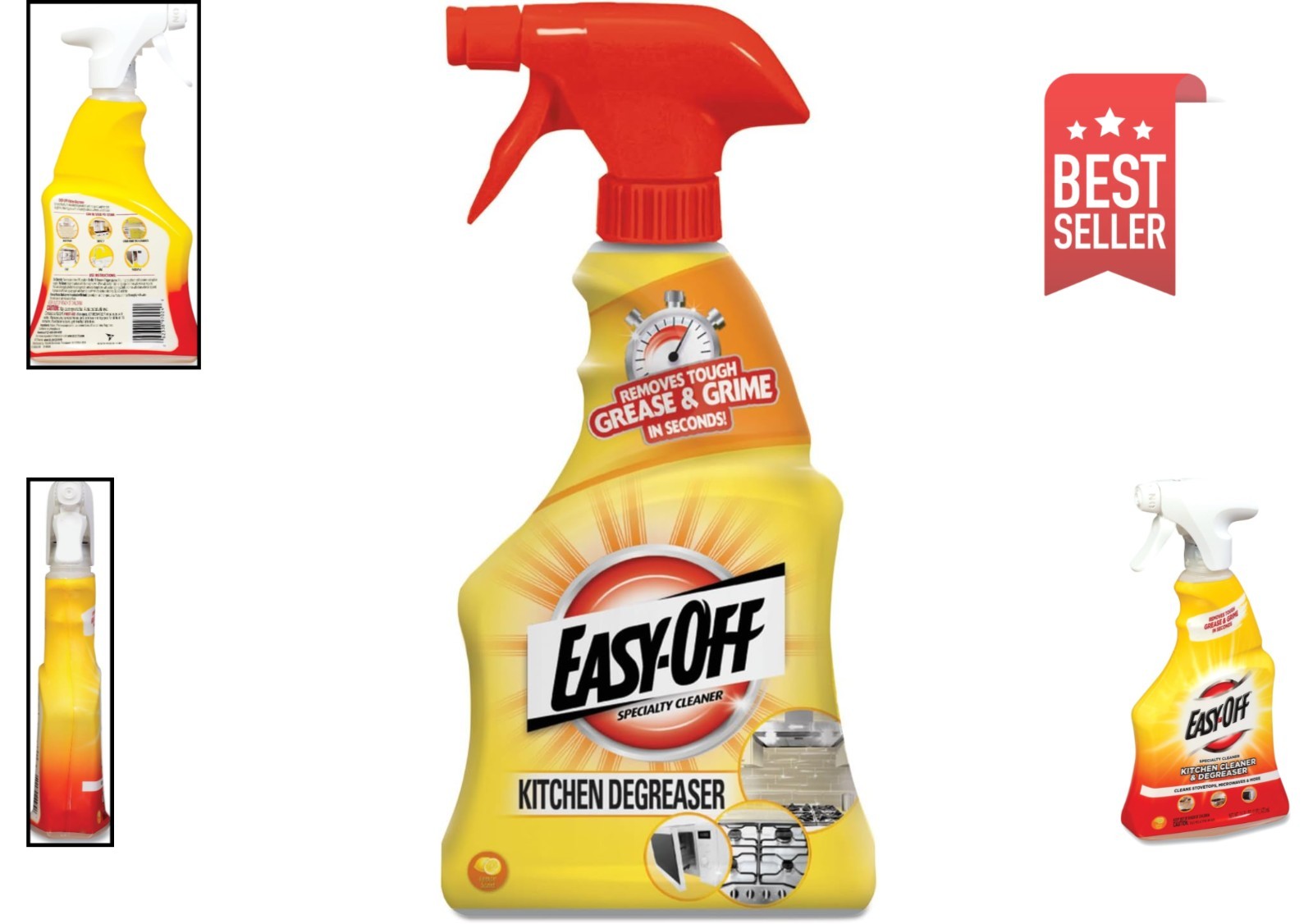 Low Odor 16 Fl Oz Kitchen Degreaser Spray – Lemon Scented and Tough on Grease