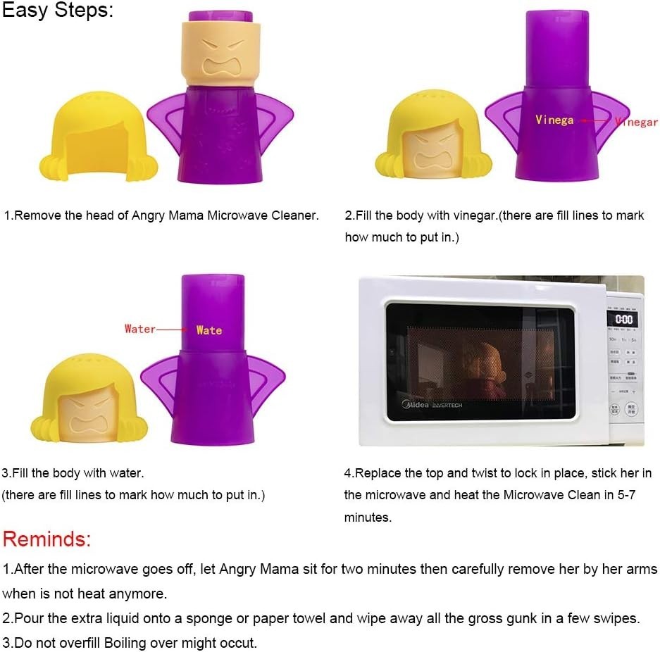 Dishwasher Safe Angry Mom Microwave Cleaner for Effortless Cleaning!
