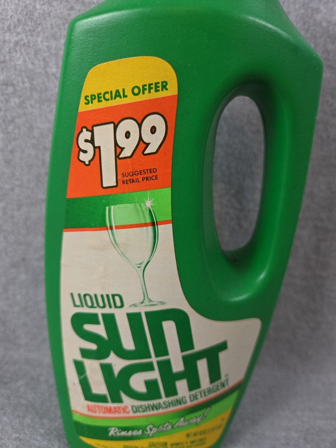 Sunlight Liquid Automatic Dishwashing Detergent 1987 Vintage 40oz Old Stock NEW