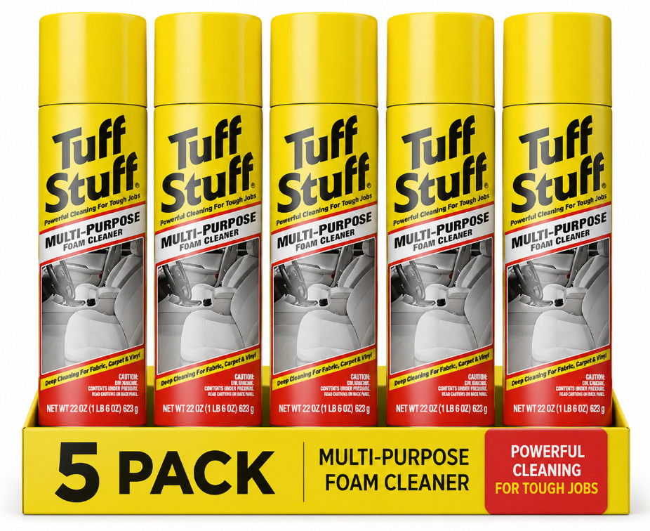 (5 PACK )Tuff Stuff Multi Purpose Foam Cleaner for Deep Cleaning of Car Interior