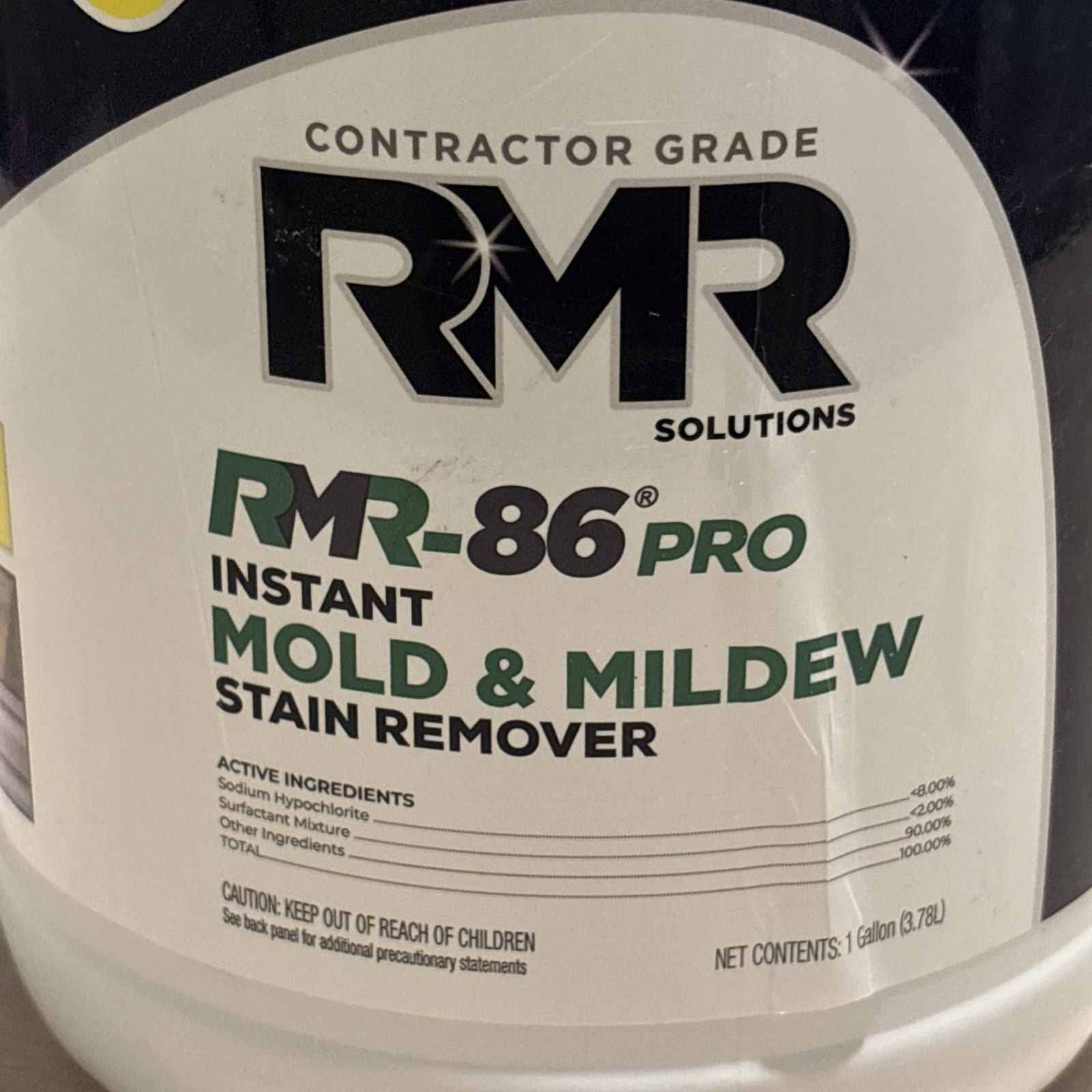 RMR-86 Pro Contractor Grade Mold & Mildew Stain Remover, 1 Gallon Solution