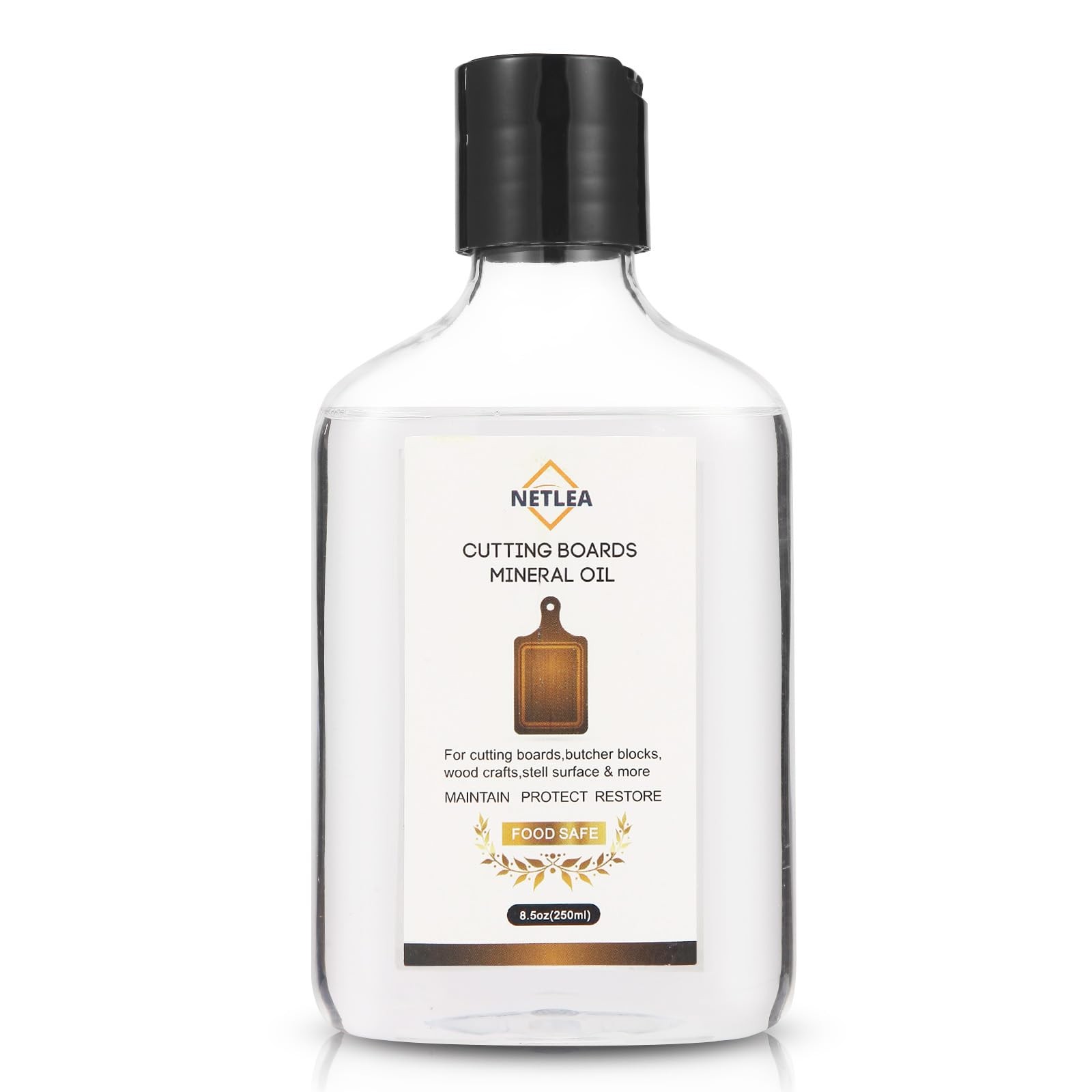 Mineral Oil 8.5oz/250ml Food Grade Conditioner for Wood Cutting Board, Count…