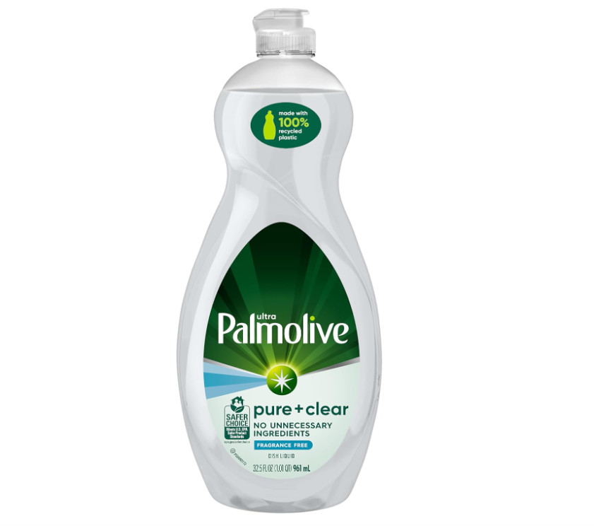Palmolive Ultra Dishwashing Liquid Dish Soap, Pure + Clear Fragrance Free – 32.5