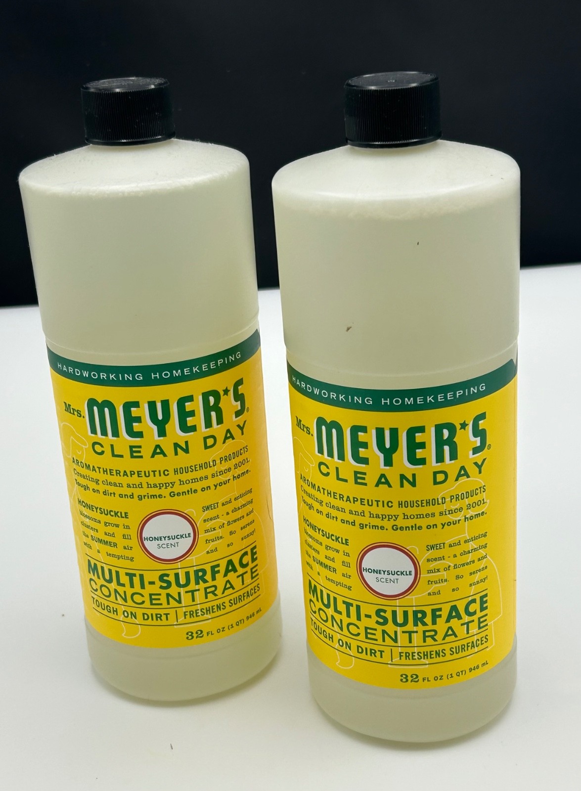 Mrs. Meyer’s 2 Pack Honeysuckle Multi-Surface Concentrate 32 fl oz Yellow Label