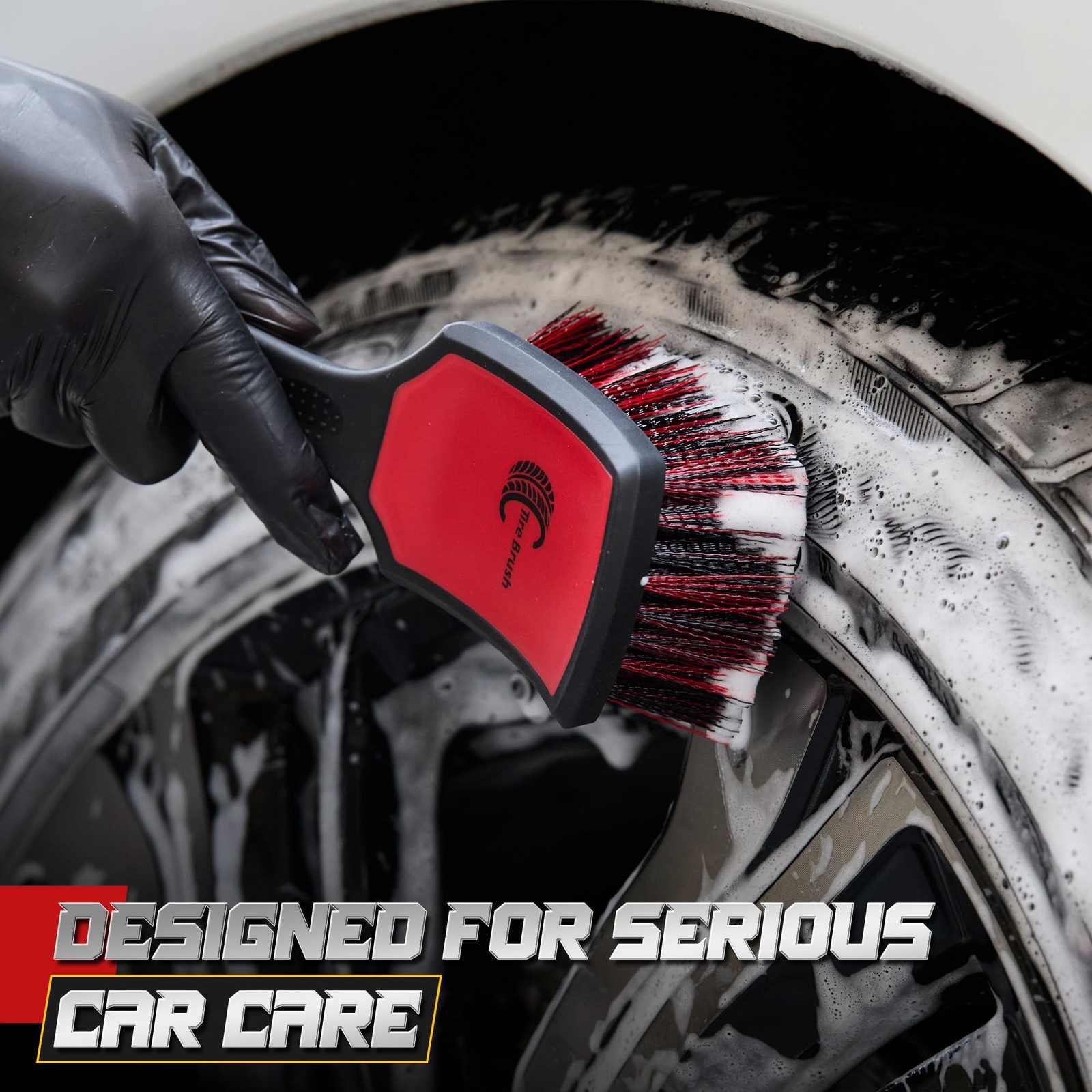 Car Wheel & Tire Brush Set – 2 Pack Soft & Stiff Brushes for ScratchFree