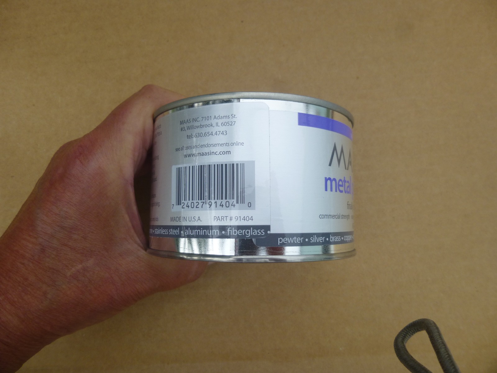 MAAS Metal Polish, Universal Metal Cleaner for All Metals, Clean 1.1Lb Can