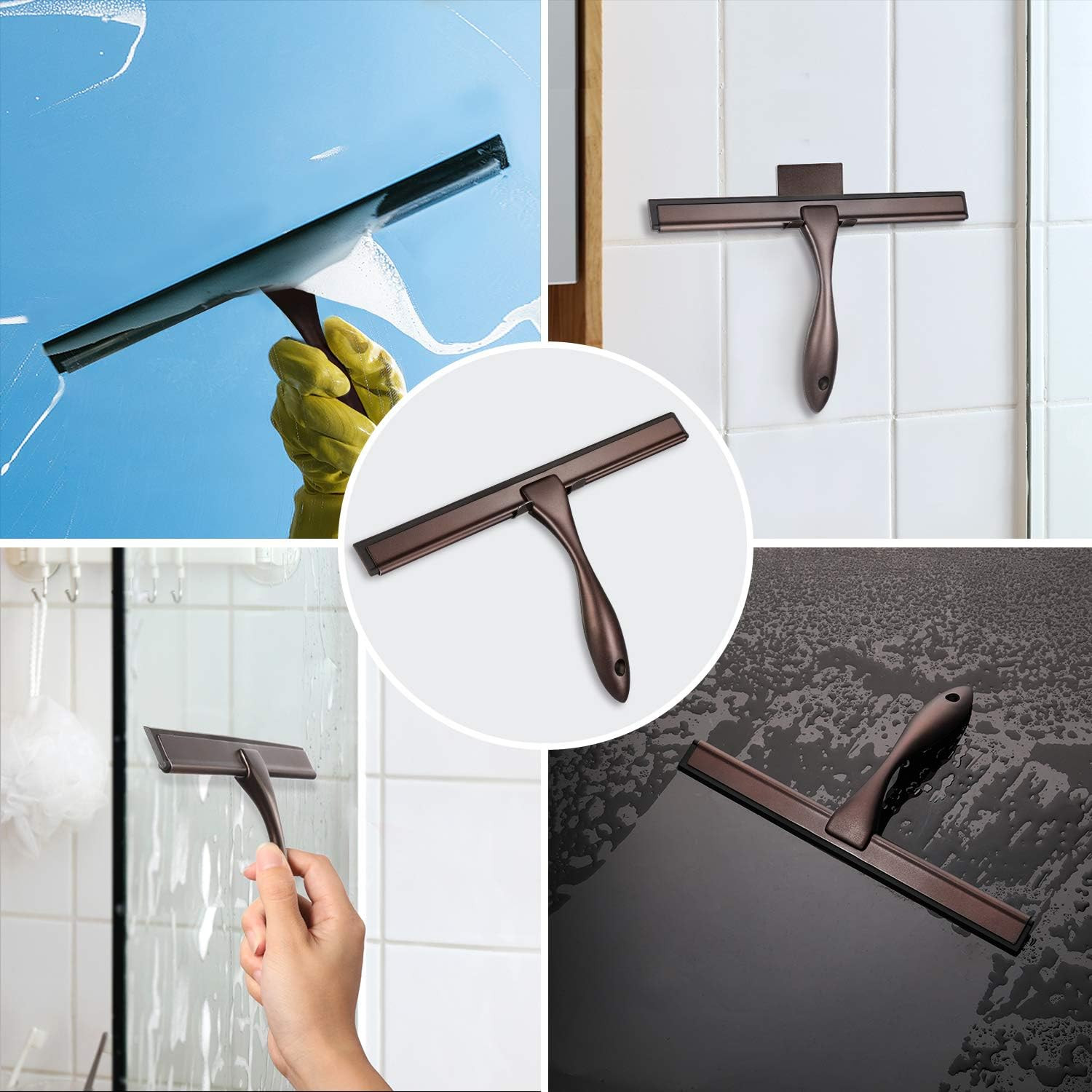 All-Purpose Shower Squeegee for Shower Doors, Bathroom, Window and Car Glass – B