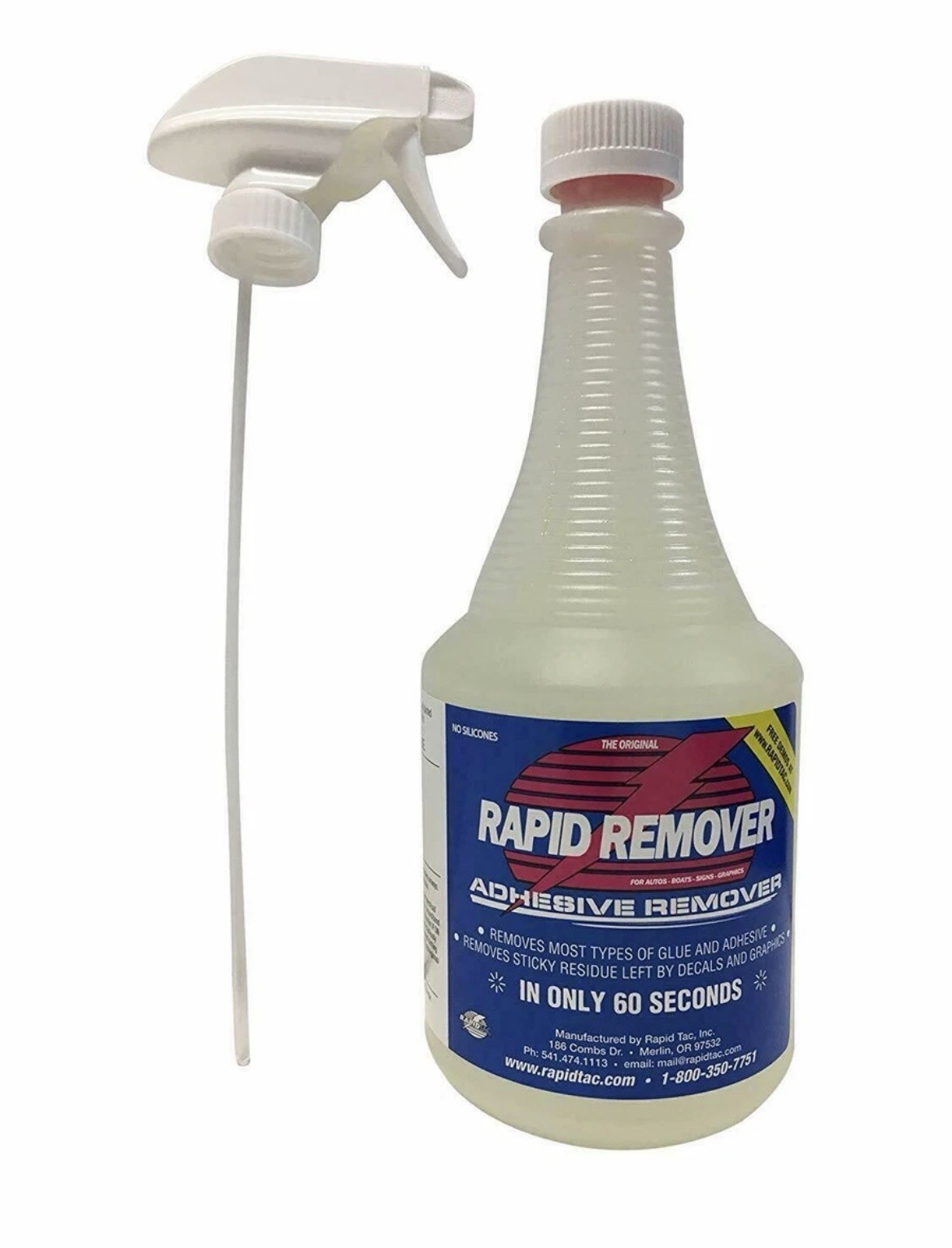 Rapid Tac 32oz With Sprayer Adhesive Remover Liquid, Signs Graphics No Silicones