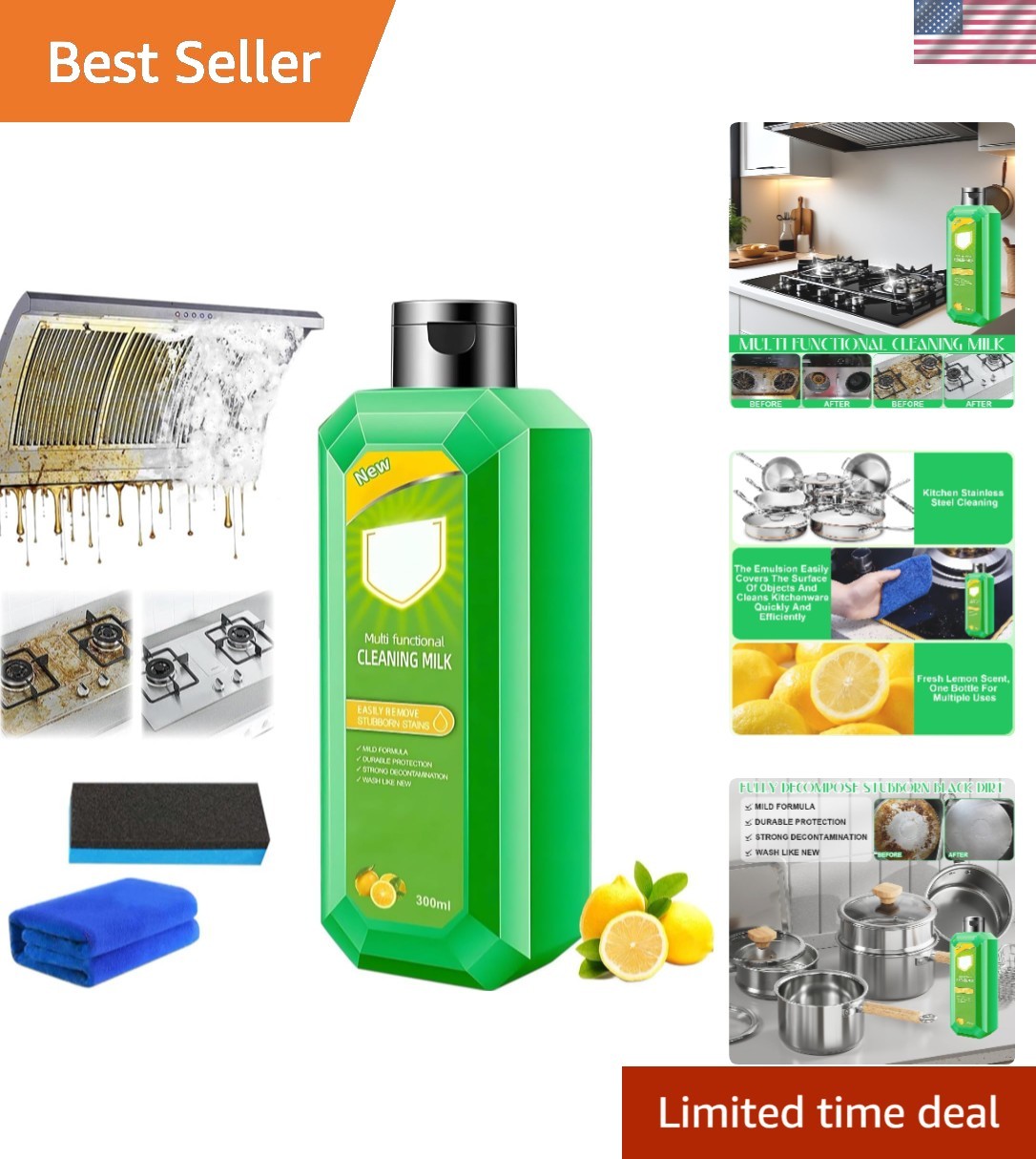 Versatile Household Cleaning Milk – Tough on Grease, Safe for Surfaces – 300ml