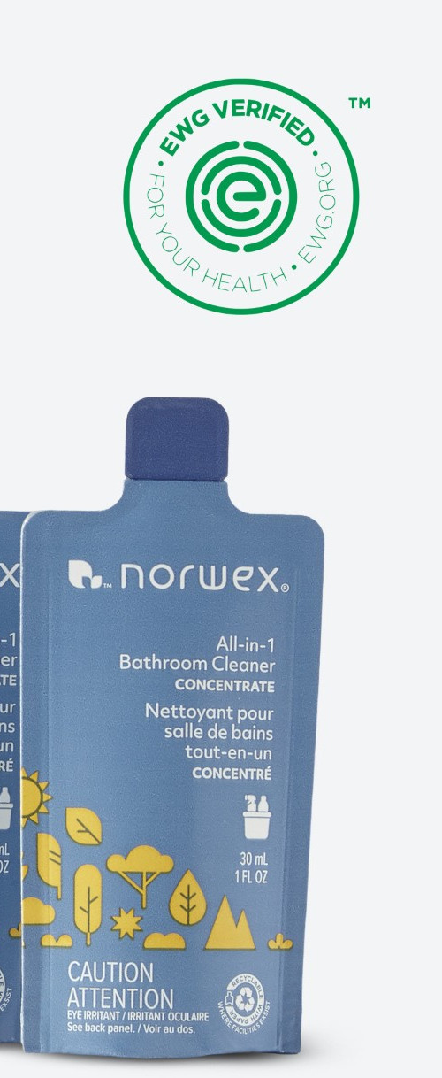 Norwex All-in-1 Bathroom Cleaner Concentrate 1 packet & 1 Forever Bottle