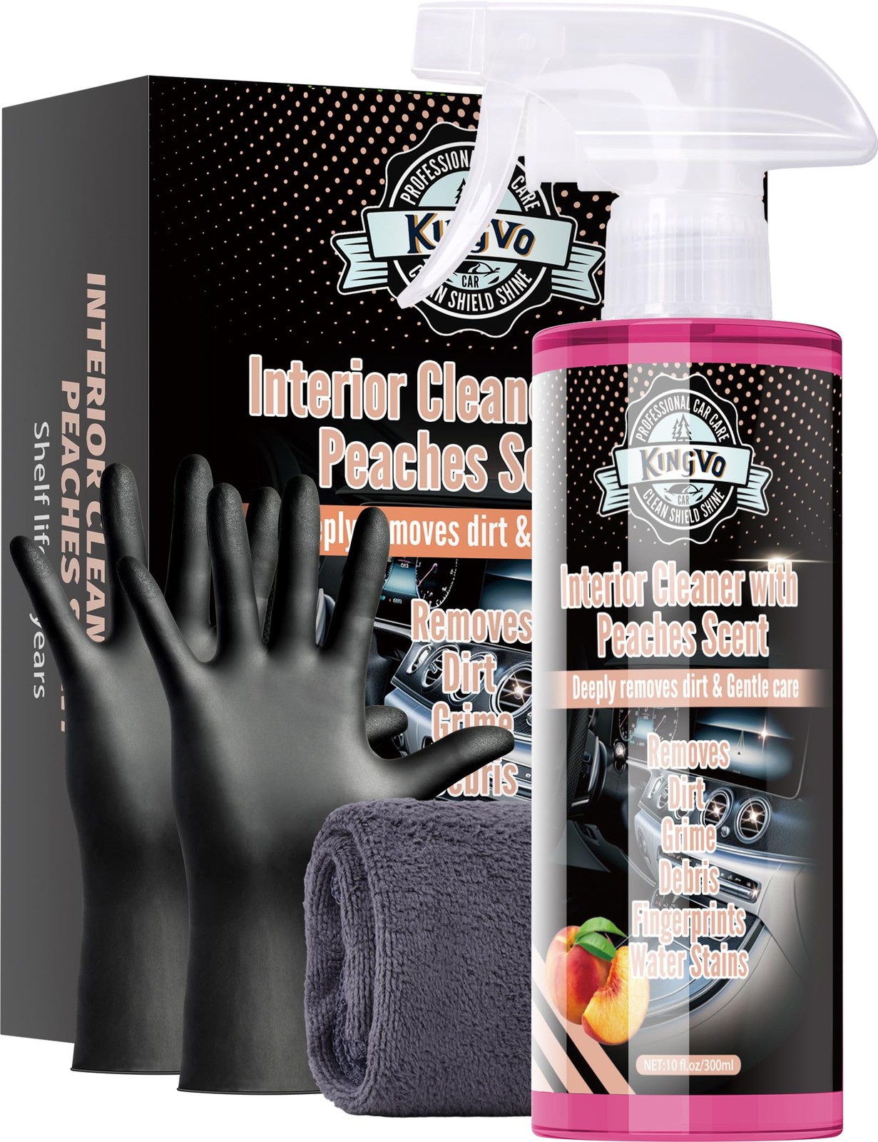 Kingvo Car Interior Cleaner, Interior Cleaner Carpet Dashboard Vinyl Sofa Lea…