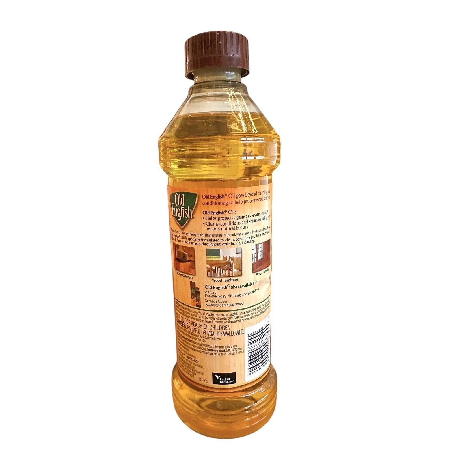 NOS Old English Lemon Oil 16 oz. Conditions Protects Wood Lemon Scent USA 2010