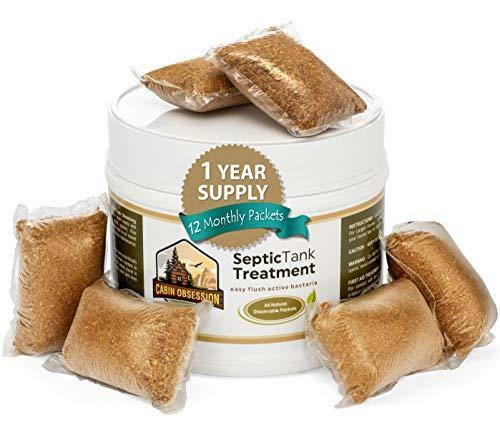 Septic Tank Treatment – 1 Year Supply of Dissolvable Easy Flush Live Bacteria