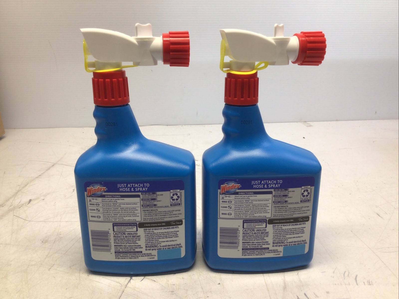 Windex Outdoor Glass Cleaner with Hose Attachment 32oz Ea Sparkling Windows 2x
