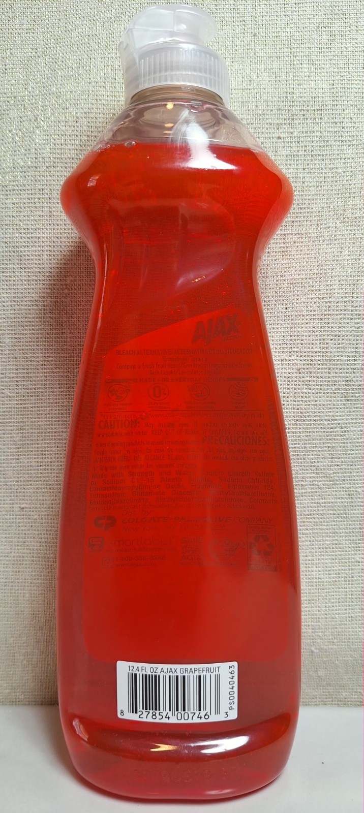 Ajax Ultra Bleach Alternative Dish Liquid Grapefruit 12.4 Oz, 4 New Available
