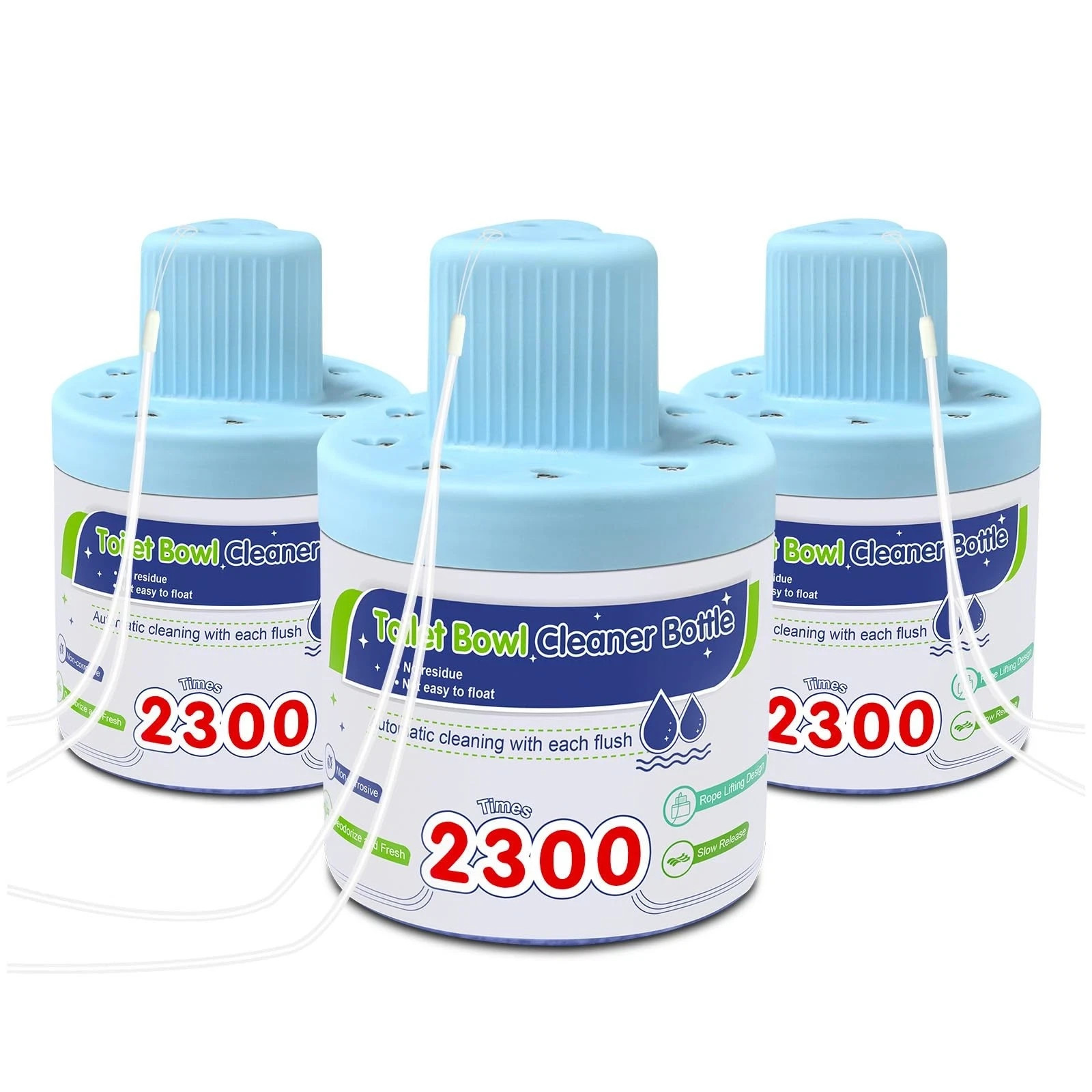 Toilet Bowl Cleaner Automatic Long-Lasting Blue Toilet Cleaner 3 Bottles