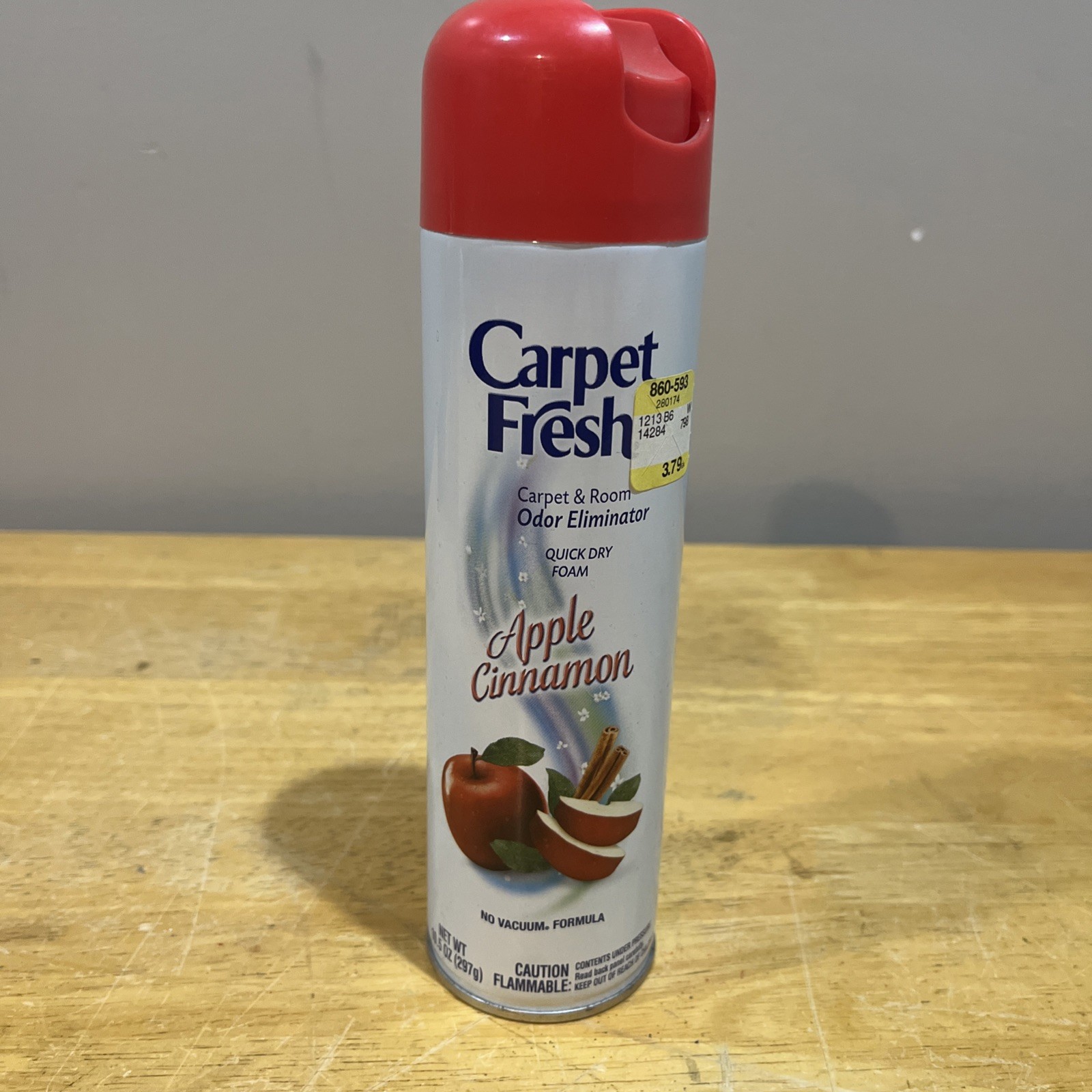 Carpet Fresh Apple Cinnamon Quick Dry No Vacuum Foam NOS Discontinued , 10.5 Oz