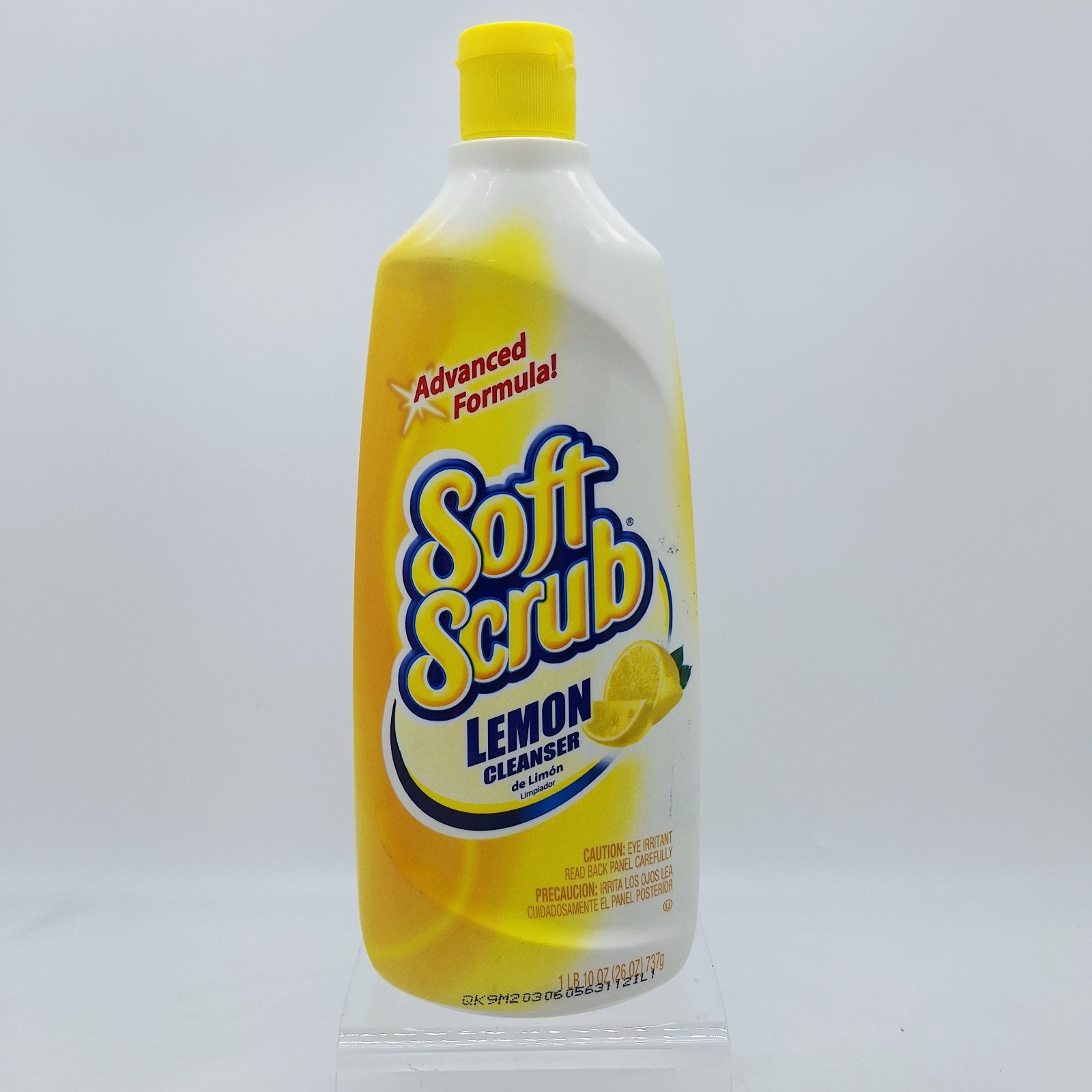 Soft Scrub LEMON Scent Heavy Duty Cleaner 1lb 10oz Bottle Advanced Formula 26oz