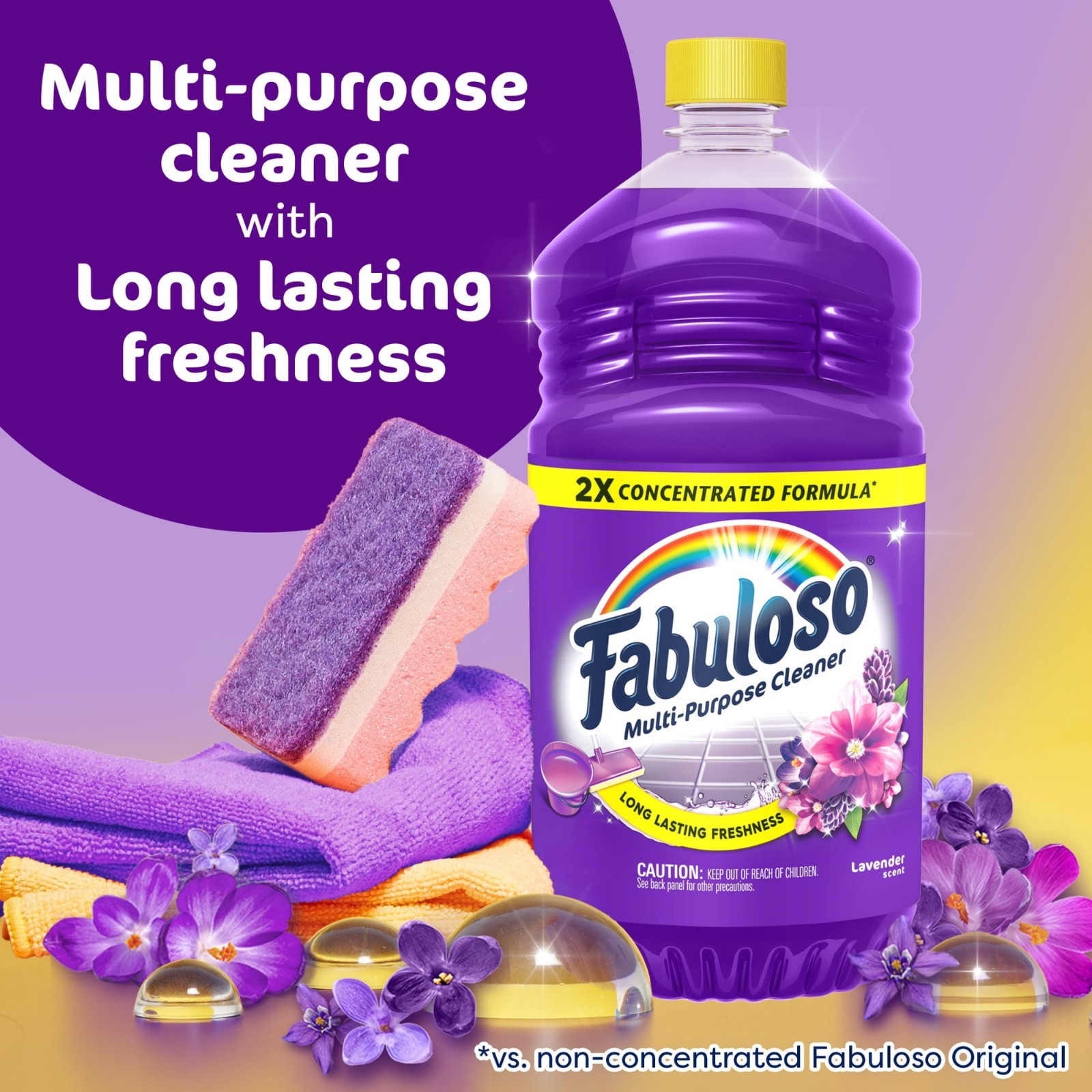 Fabuloso Multi-purpose Cleaner 2x Concentrated | Lavender | 56 Oz 2 Pack