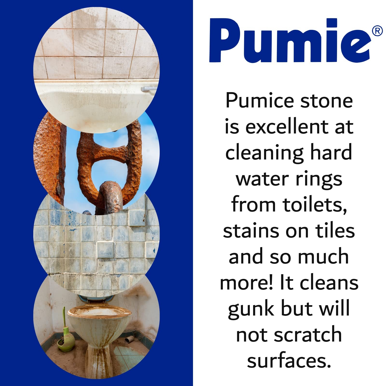 Extra Large Pumie Scouring Stick 2 Count Powerful All Purpose Cleaning Tool