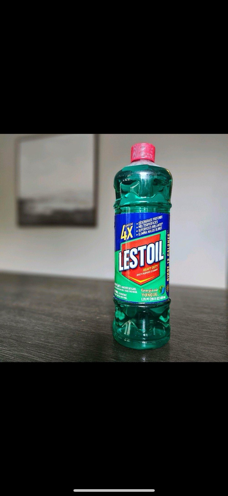 Lestoil 4x (Green) Energia Del YUNQUE Heavy Duty Multi-Purpose Cleaner 28fl oz