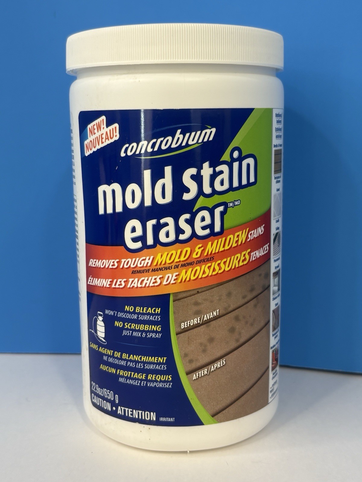Concrobium Mold Stain Eraser 22.9 oz Eliminates Stains Powder DISCONTINUED