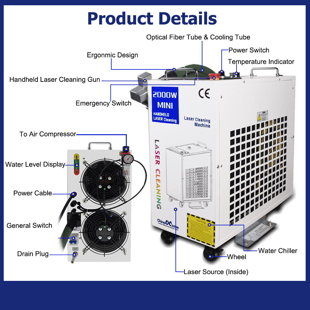 🔥 1500W Laser Rust Removal Tool Laser Cleaning Machine Remove Oil Paint 【IN US】
