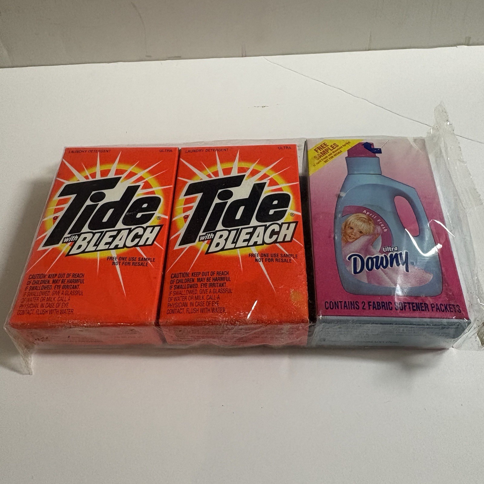 1995 TIDE w/ Bleach Laundry Detergent + DOWNY ULTRA Fabric Softener SAMPLE PACK!