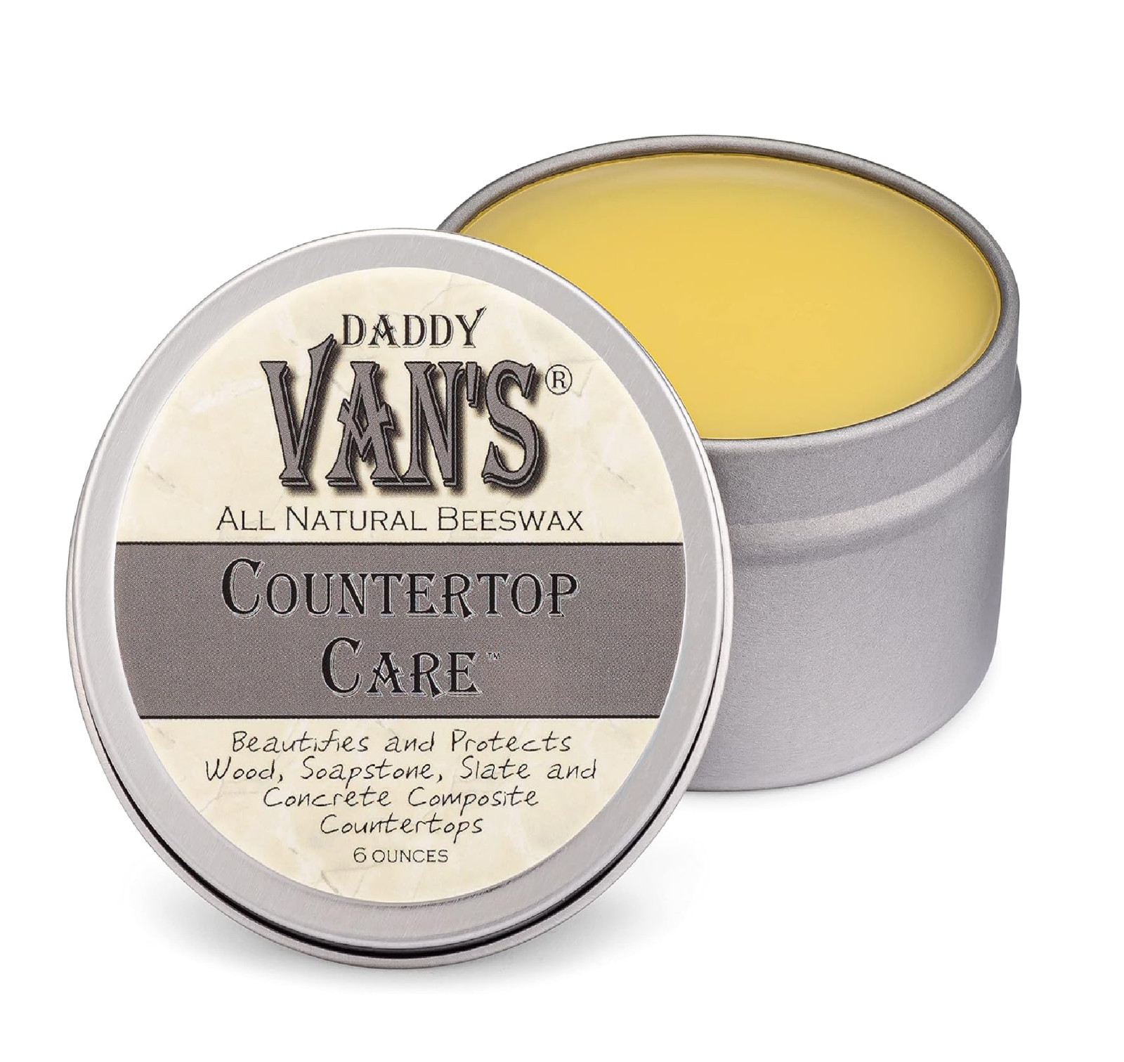 Daddy Van’s® All Natural Beeswax Countertop Care for Soapstone, Slate,