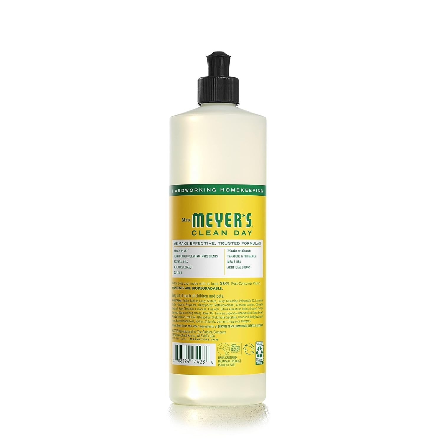 Mrs. Meyer’s Clean Day Liquid Dish Soap, Honeysuckle, 16 Ounce
