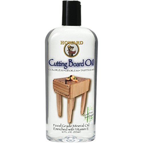 Howard Products Food Grade Mineral Oil for Wood Cutting Board – 12 oz, Pack of