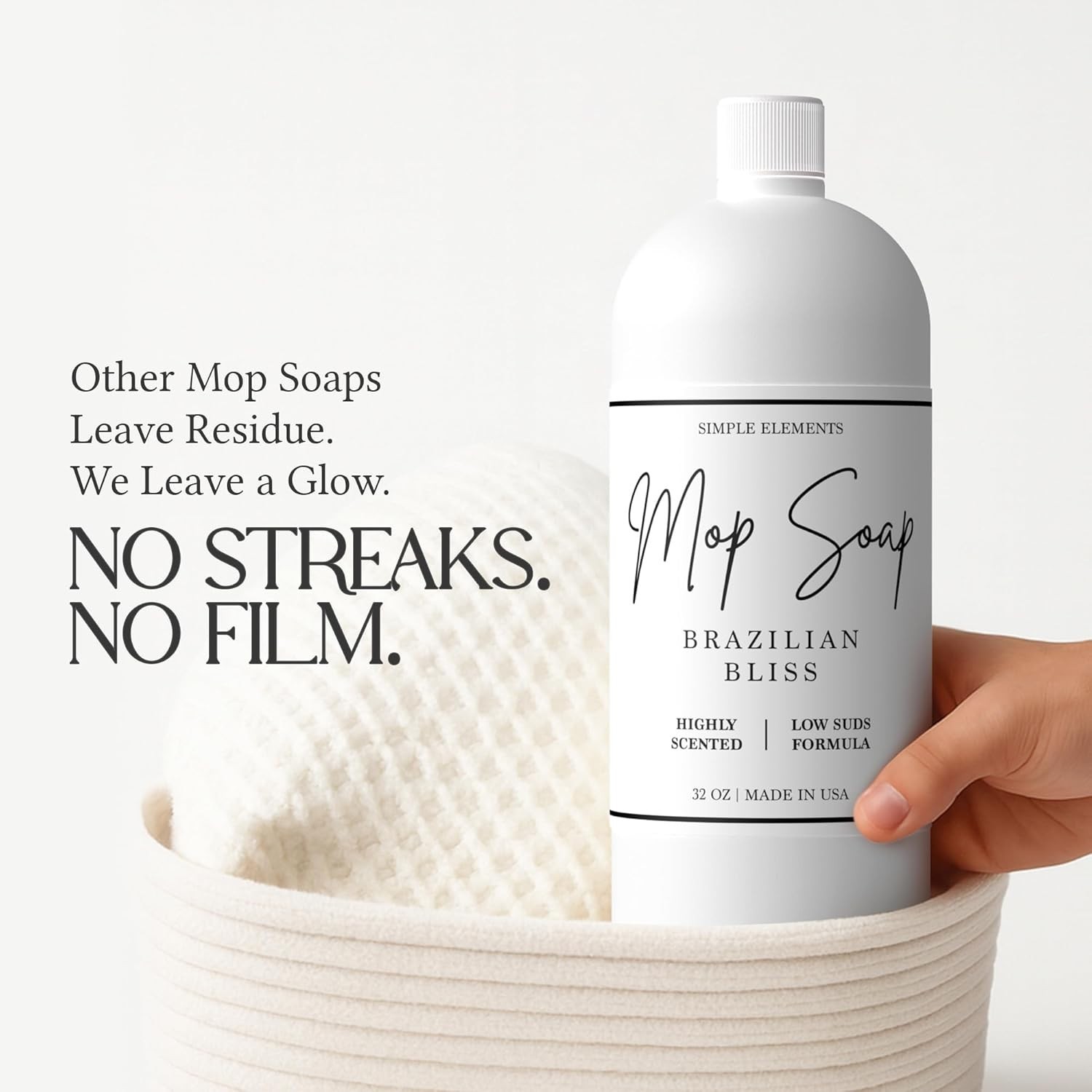 Simple Elements Brazilian Bliss Mop Soap – Luxury Scented Floor Cleaner, 32 oz
