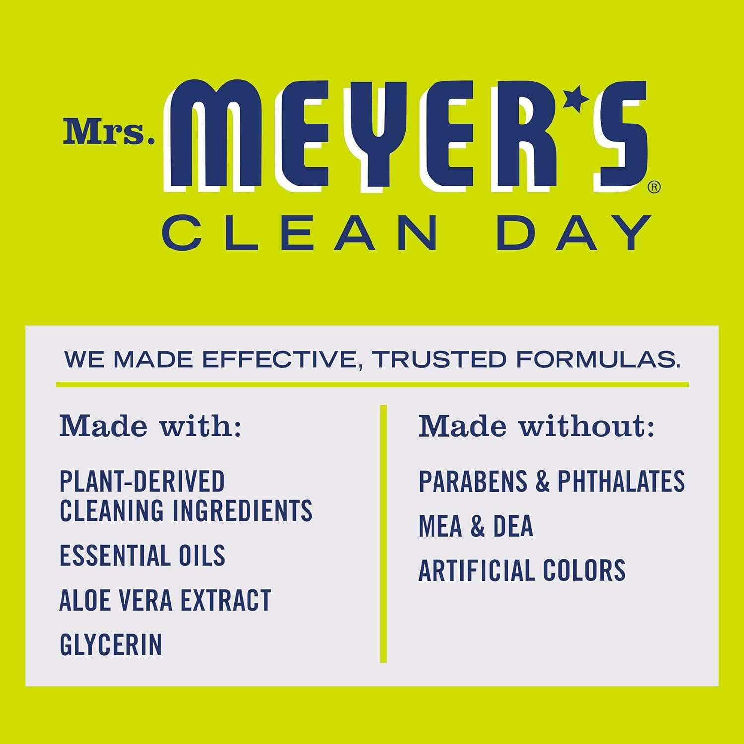 MRS. MEYER’S CLEAN DAY Liquid Dish Soap, Biodegradable Formula, Lemon Verbena, 1