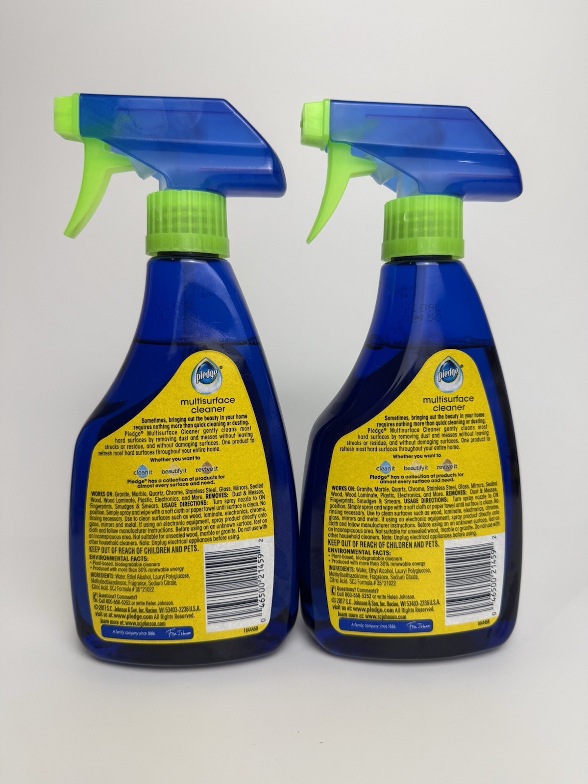 2x PLEDGE CLEAN IT Multisurface Cleaner Spray Fresh Citrus 16 Oz