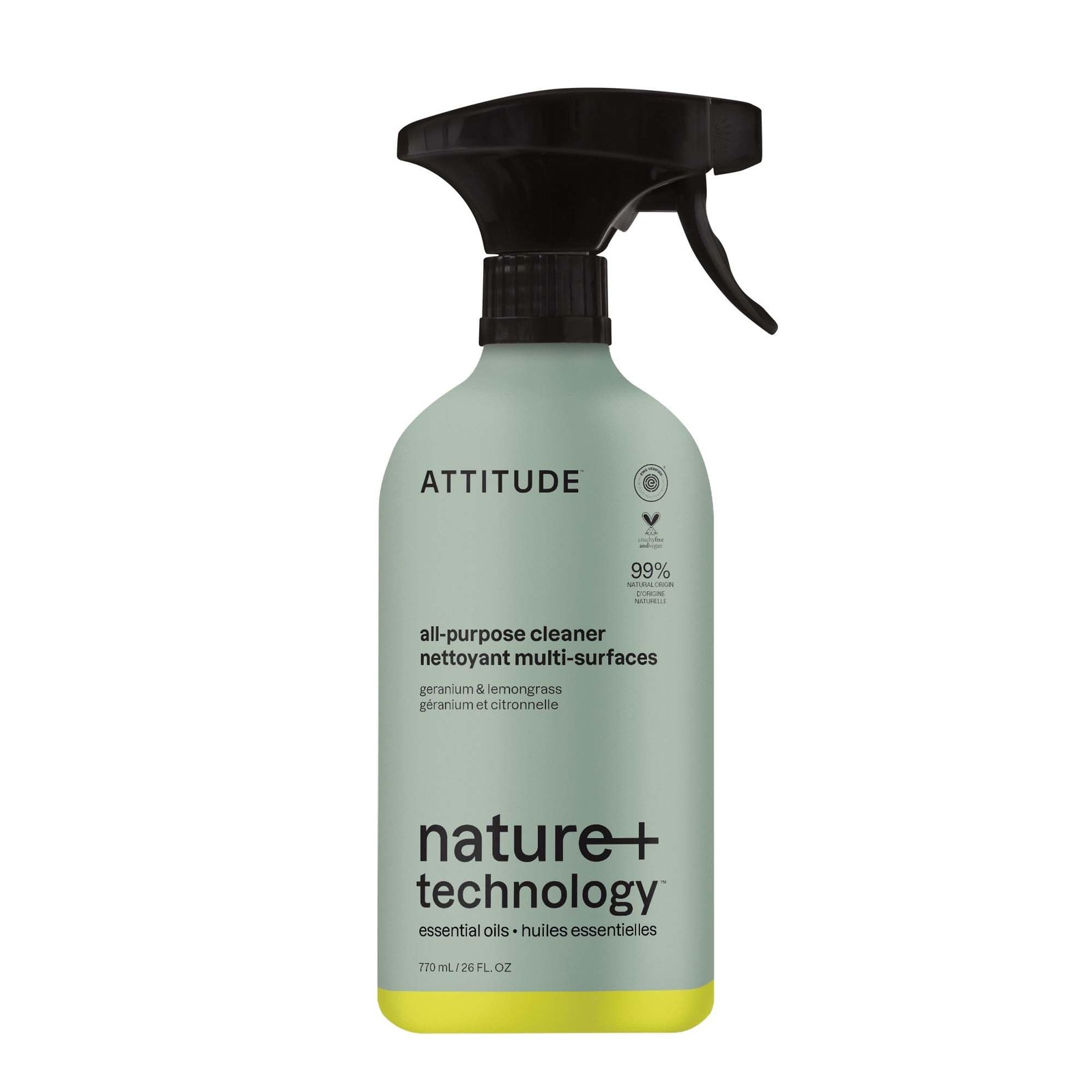 ATTITUDE All-Purpose Cleaner Spray, Natural Origin 26 Fl Oz (Pack of 1)