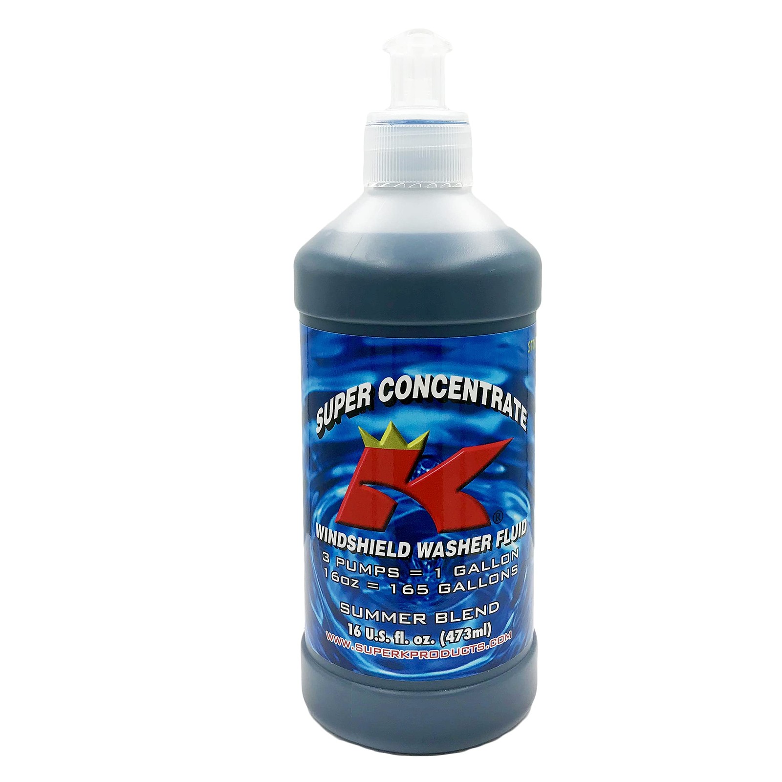 Super K Concentrate Windshield Washer Fluid – Makes 165 Gallons – 16 fl. oz.