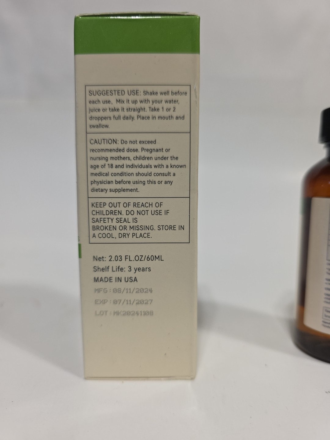 Soursop Graviola, 100% Natural Organic Drops, 2 fl oz Herbal Supplement Exp 7/27